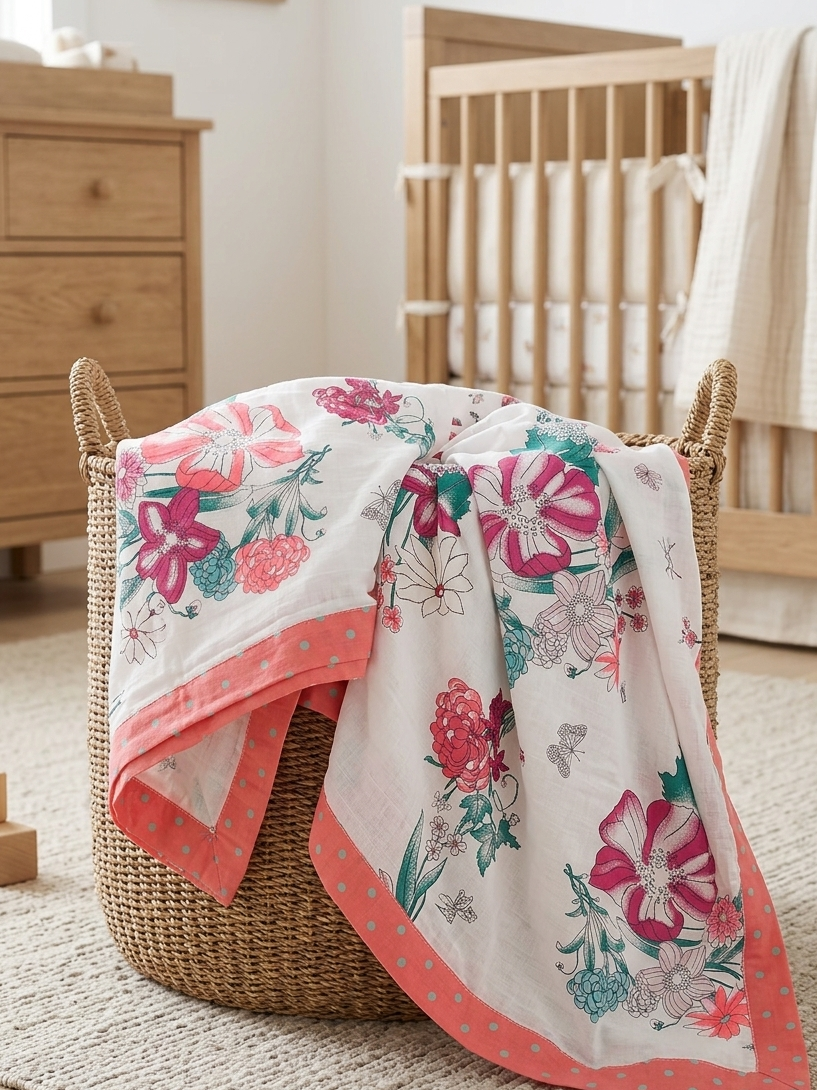 FLORAL BUTTERFLIES BLANKIE