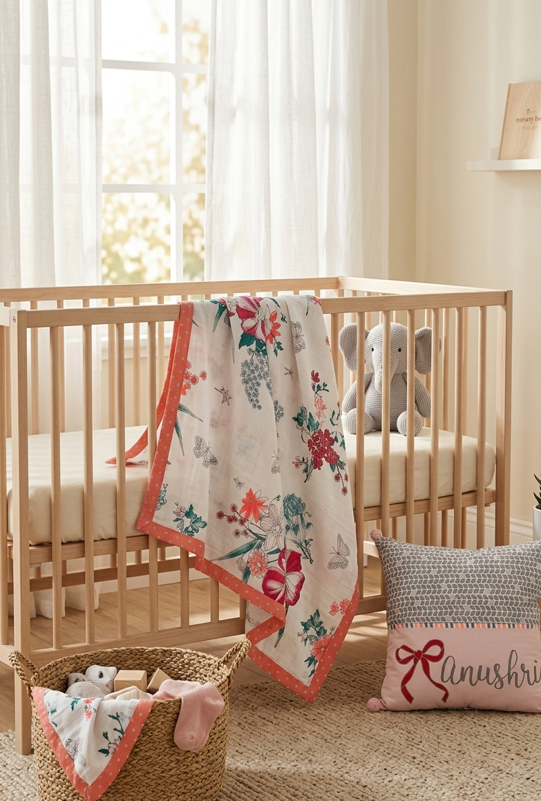 FLORAL BUTTERFLIES BLANKIE