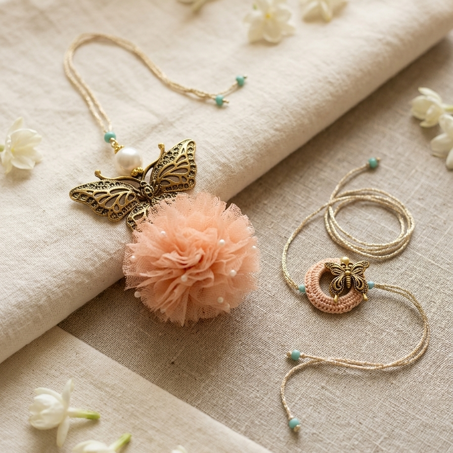 FLUTTER METALLIC RAKHI