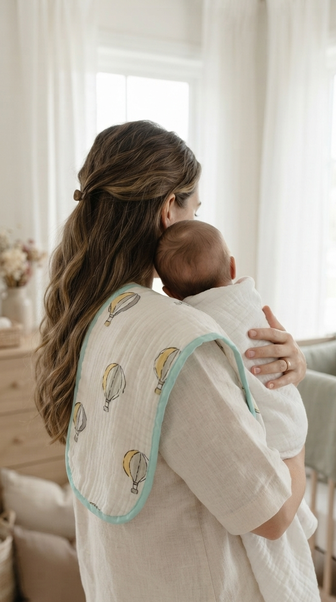HOT AIR BALLOON BURP CLOTH
